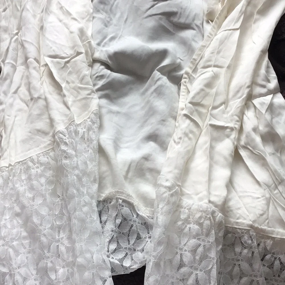 NEW! Viscose Duster White Lace Kimono - Picture 5 of 10